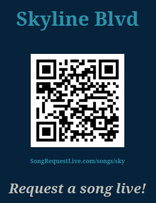 QR code used by audiences to access Song Request Live song request and tip page